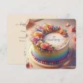 カラフルな結婚記念日ケーキ (正面/裏面)