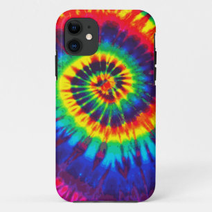 カラフルな絞り染めのiPhone 5の穹窖 iPhone 11 ケース
