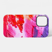 カラフルな絵の背景 iPhoneケース (裏面横)