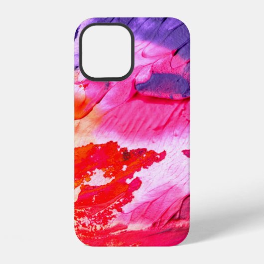 カラフルな絵の背景 iPhoneケース (裏面)