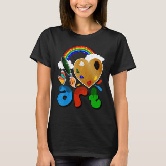 カラフルな絵画を描くアーティストが大好き 少年少女 Tシャツ