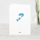 カラフルな絵画アートの感謝カード サンキューカード (裏面)