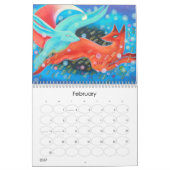 カラフルな絵画。 2013. カレンダー (2月 2027)