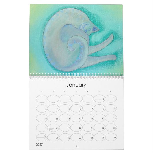 カラフルな絵画。 2013. カレンダー (1月 2027)