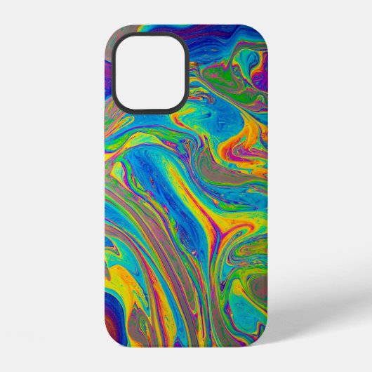 カラフルな絵画 iPhoneケース (裏面)