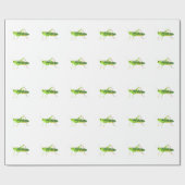 カラフルな緑のバッタ ラッピングペーパー (フラット)