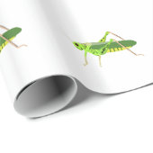 カラフルな緑のバッタ ラッピングペーパー (ロールコーナー)