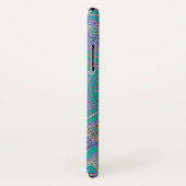 カラフルな緑の紫色の金ゴールドの曼荼羅のiPhone Xの箱 Case-Mate iPhoneケース (裏面/右)