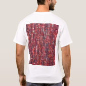 カラフルな編み地のテクスチャ: あたたかい背景 Tシャツ (裏面)