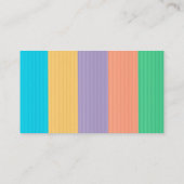 カラフルな縞模様 名刺 (裏面)