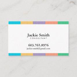 カラフルな縞模様 名刺