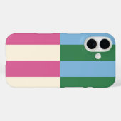 カラフルな縦縞模様 Case-Mate iPhoneケース (裏面 (横))
