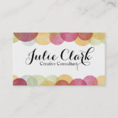 カラフルな織り目加工の泡、モダンでお洒落なデザイン 名刺 (正面)