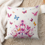 カラフルな美しい蝶々 リトルベイビーシャワー クッション (ブランケット)