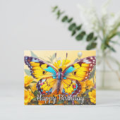 カラフルな美しい蝶のデザイン ポストカード (スタンド正面)