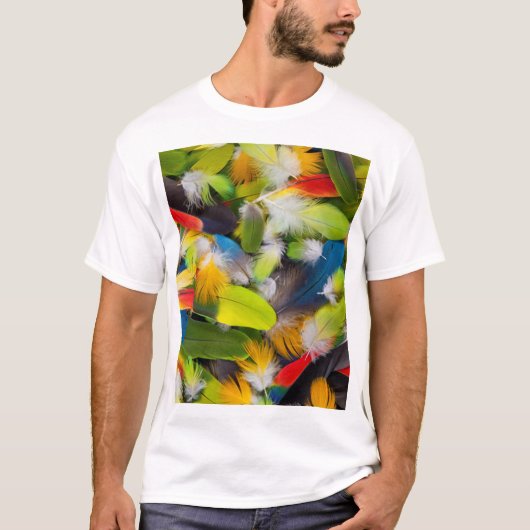 カラフルな羽の山 Tシャツ (正面)