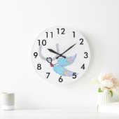 カラフルな羽根と馬蹄の壁掛け時計 ラージ壁時計 (ホーム)