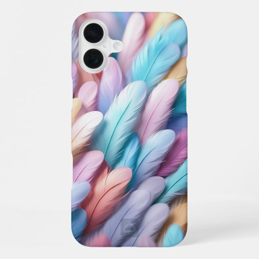 カラフルな羽根 iPhoneケース (裏面)