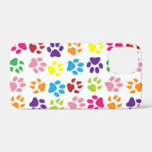 カラフルな肉球プリント Case-Mate iPhoneケース (裏面 (横))