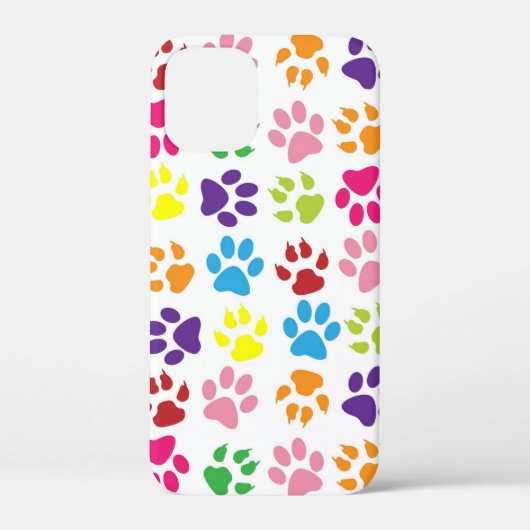 カラフルな肉球プリント Case-Mate iPhoneケース (裏面)
