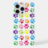 カラフルな肉球、犬の肉球、猫の肉球 iPhoneケース (裏面)