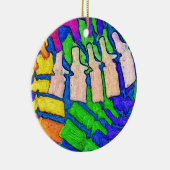 カラフルな脊柱の芸術のオーナメント セラミックオーナメント (右)