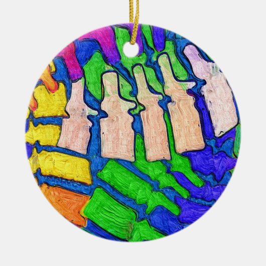 カラフルな脊柱の芸術のオーナメント セラミックオーナメント (正面)