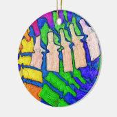カラフルな脊柱の芸術のオーナメント セラミックオーナメント (左)