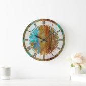 カラフルな腐食 ラージ壁時計 (ホーム)