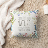 カラフルな自然によってインスパイア引用文|の装飾用クッション クッション (ブランケット)