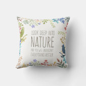 カラフルな自然によってインスパイア引用文|の装飾用クッション クッション (裏面)