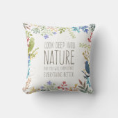 カラフルな自然によってインスパイア引用文|の装飾用クッション クッション (正面)