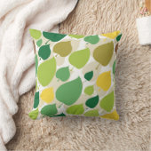 カラフルな自然パターン緑の黄色の葉 クッション (ブランケット)