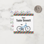 カラフルな自転車のギフトメモカード ノートカード (正面/裏面インサイチュ)