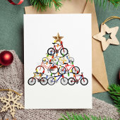 カラフルな自転車のクリスマスツリーオーナメントギフト カード