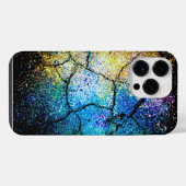 カラフルな色が躍るクラック入りiPhoneケース iPhoneケース (裏面横)