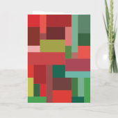 カラフルな色ブロックの幾何学的なクリスマスの写真 シーズンカード (裏面)