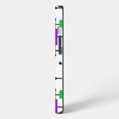 カラフルな色格子  iPhoneケース (左側面)