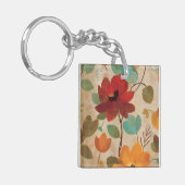 カラフルな花および芽 キーホルダー (正面左)