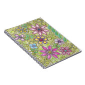カラフルな花および葉 ノートブック (右側)
