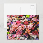 カラフルな花が咲き誇る花束 ポストカード (正面/裏面)