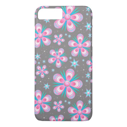 カラフルな花と星のスマホケース Case-Mate iPhoneケース (裏面)