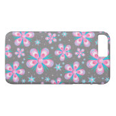 カラフルな花と星のスマホケース Case-Mate iPhoneケース (裏面(横))