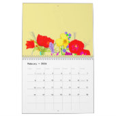 カラフルな花と飾られる私のカレンダー2019 カレンダー (2月 2026)