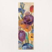 カラフルな花のあなたの一流の|の花束を加えて下さい ヨガマット (正面)