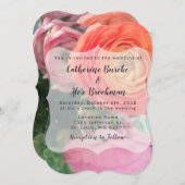 カラフルな花のウェディング招待状 招待状 (正面/裏面)