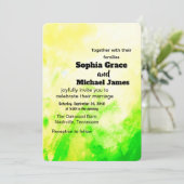 カラフルな花のウェディング招待状 | 水彩  招待状 (スタンド正面)