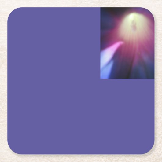 カラフルな花のコースター スクエアペーパーコースター (正面)