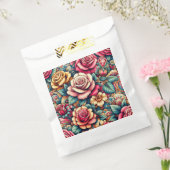 カラフルな花のショッピングお土産袋 フェイバーバッグ (封をした状態)