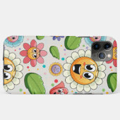 カラフルな花のシームレスな背景デザイン Case-Mate iPhoneケース (裏面(横))